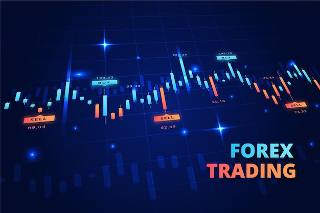 Vecteur gratuit contexte de trading forex