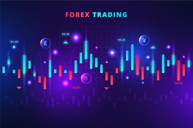 Vecteur gratuit contexte de trading forex