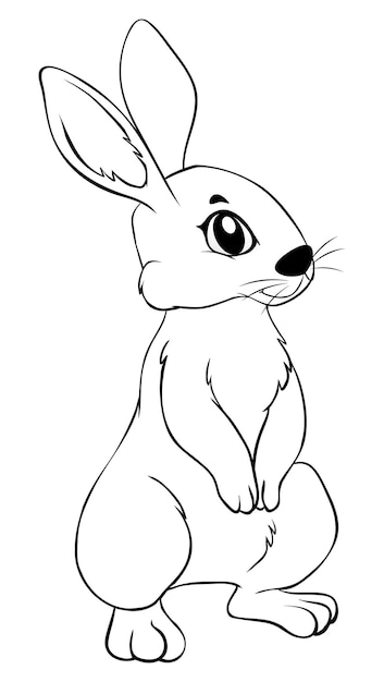 Vecteur gratuit contour animal pour lapin