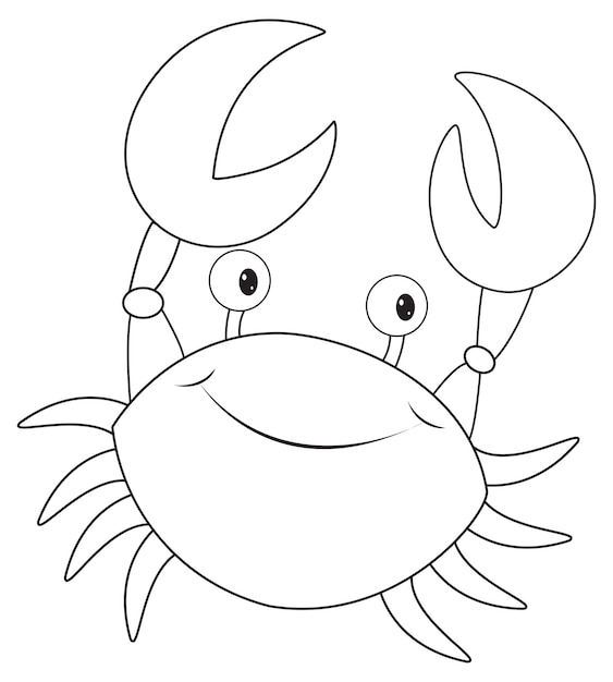 Vecteur gratuit contour animal pour petit crabe