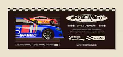 Vecteur gratuit couverture facebook de course design plat