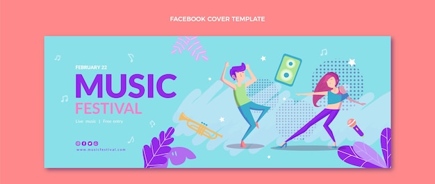 Couverture facebook du festival de musique colorée