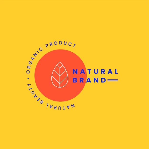 Vecteur gratuit création de badge avec logo naturel