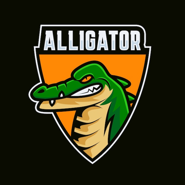 Vecteur gratuit création de logo alligator dessiné à la main