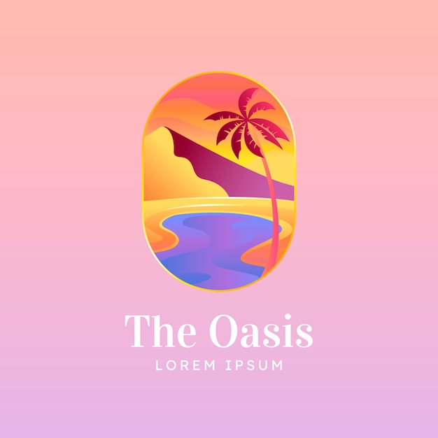 Création de logo oasis dégradé