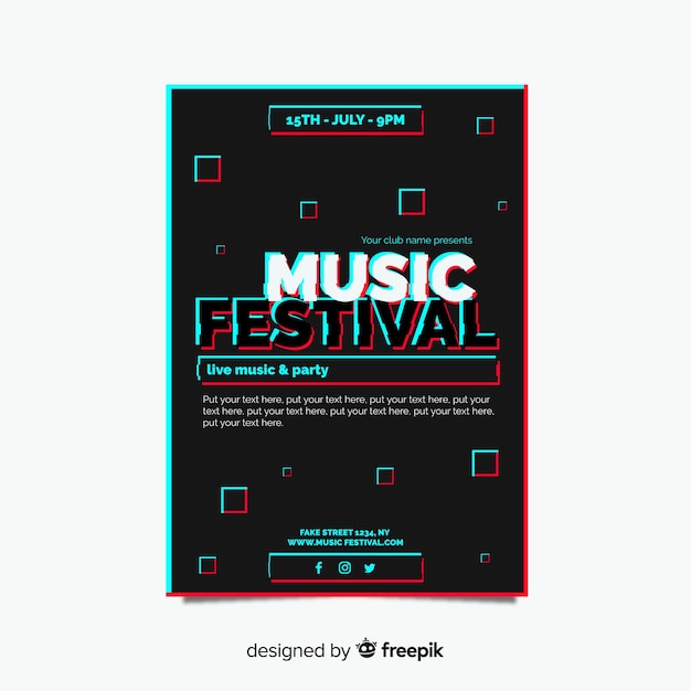 Dépliant du festival de musique