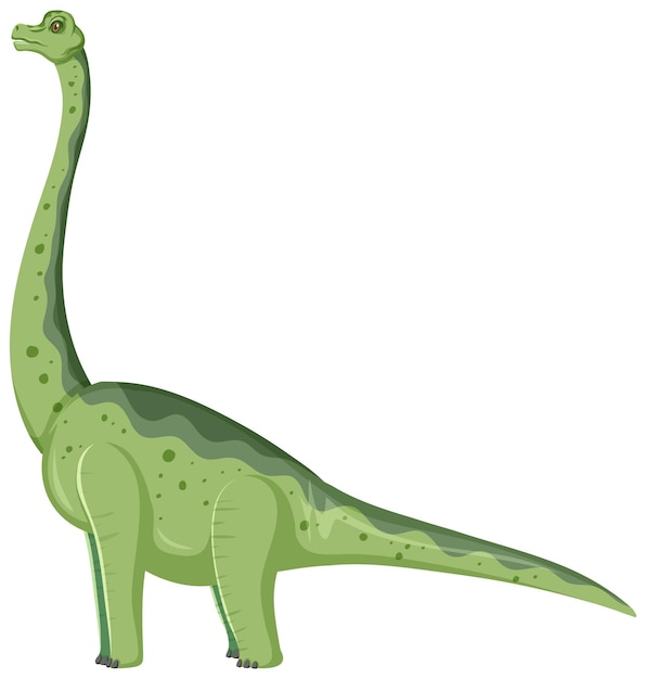 Vecteur gratuit dinosaure brachiosaure sur fond blanc