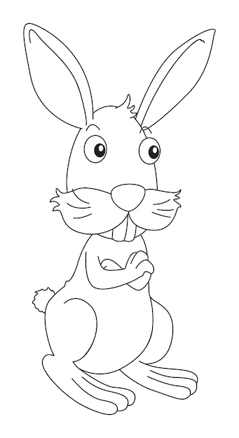 Vecteur gratuit doodles dessin animal pour lapin