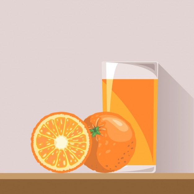 Vecteur gratuit du jus d&#39;orange