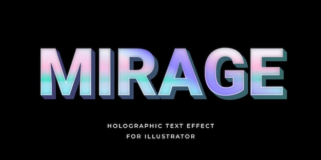 Vecteur gratuit effet de texte holographique