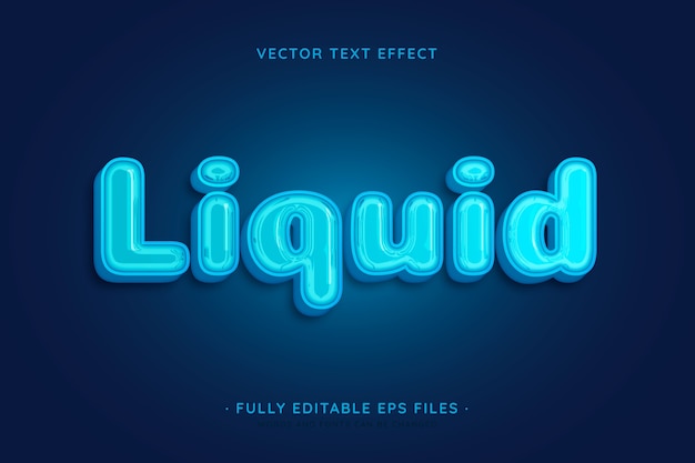 Effet de texte liquide réaliste