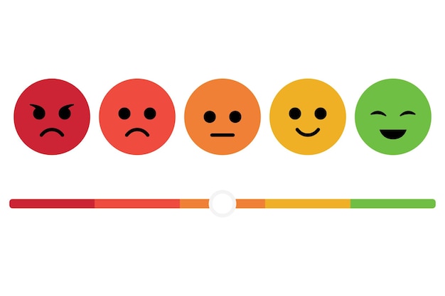 Vecteur gratuit emoji satisfaction meter petit