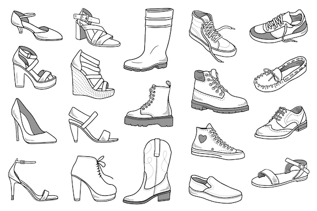 Ensemble de chaussures Doodles