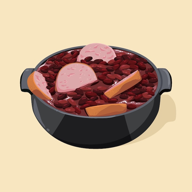 Feijoada dessinée à la main illustrée