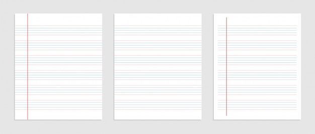 Feuille de papier anglais à cinq lignes