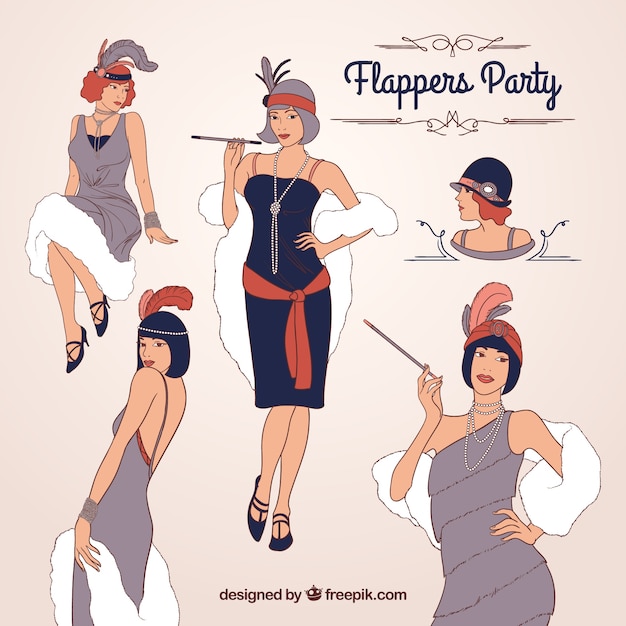 Vecteur gratuit flappers partie