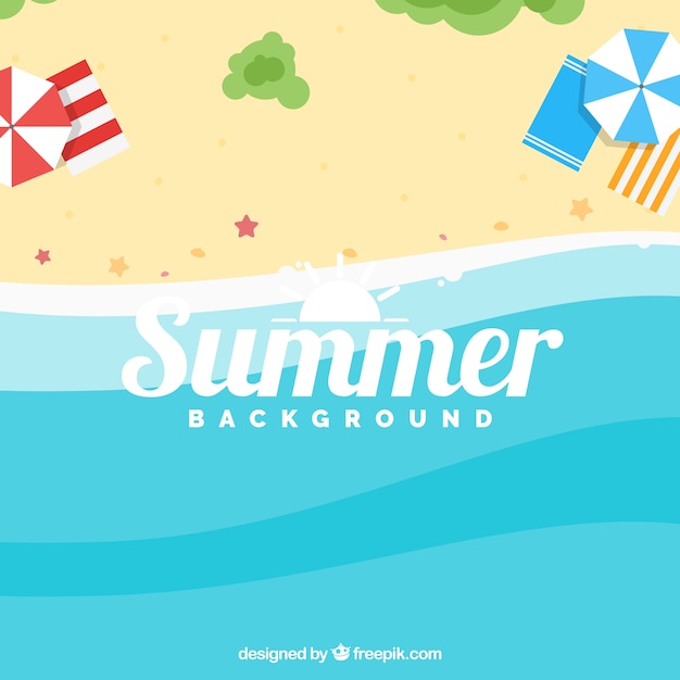 Vecteur gratuit flat beach background