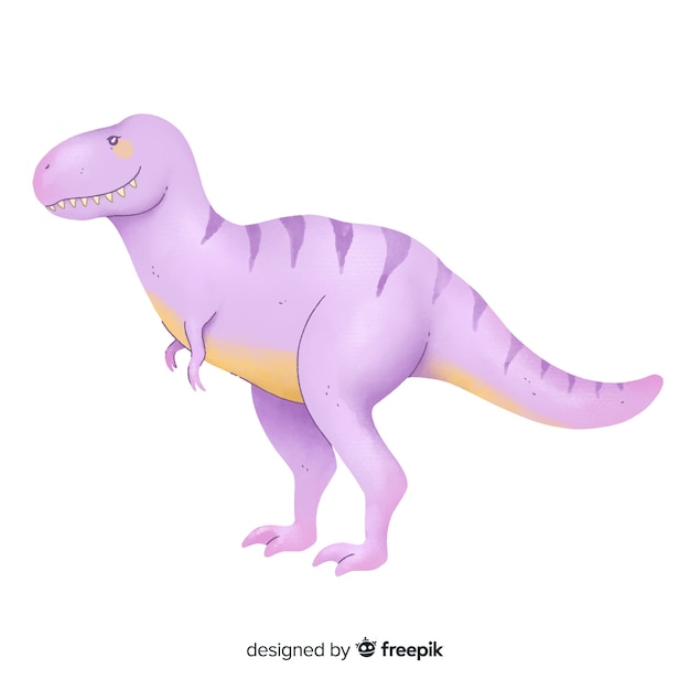 Vecteur gratuit fond d'aquarelle t-rex