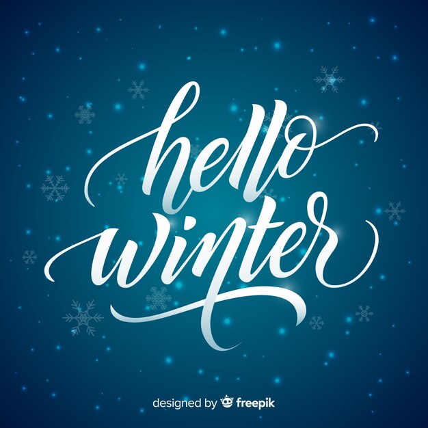 Fond d&#39;hiver calligraphique