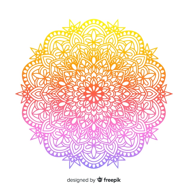 Fond de mandala coloré dégradé