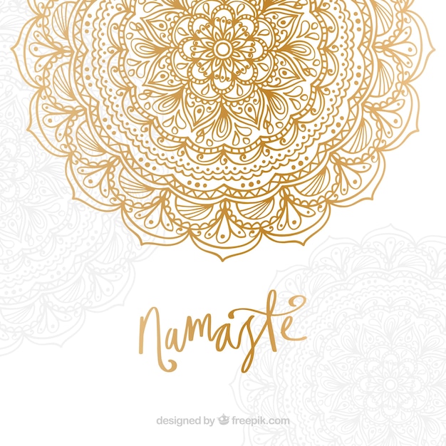 Vecteur gratuit fond de mandala avec couleur dorée