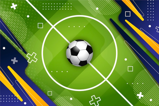 Vecteur gratuit fond de terrain de football dégradé