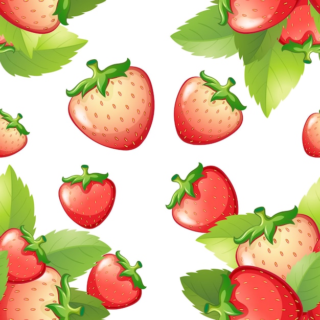 Vecteur gratuit fond transparent avec des fraises fraîches