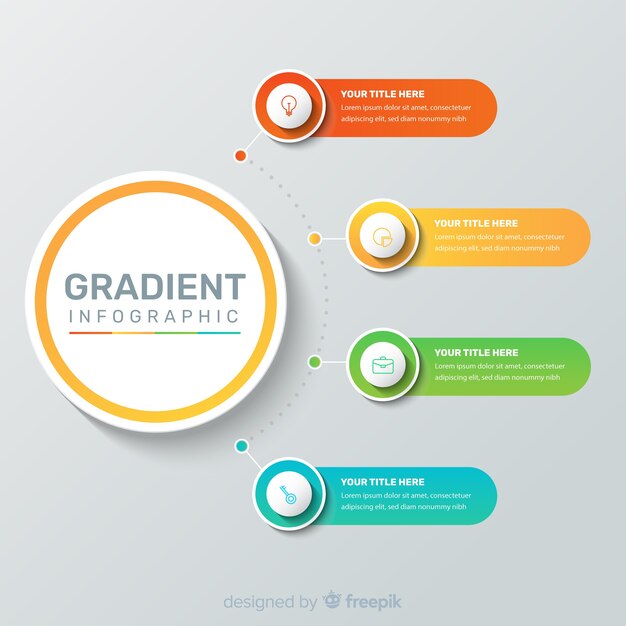 Gradient infographie templaet