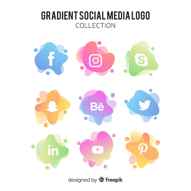 Gradient médias sociaux logo collectio