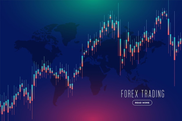 Vecteur gratuit graphique de fond du marché de la finance analyser les données pour le profit et la croissance