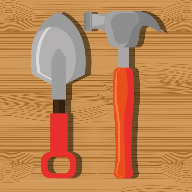 Vecteur gratuit graphique des outils de réparation de construction