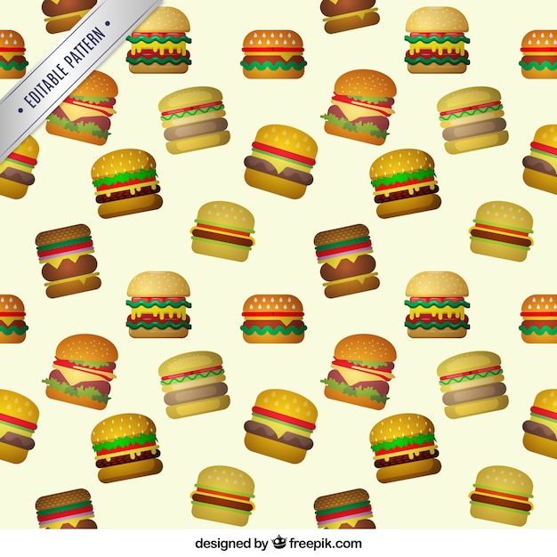 Vecteur gratuit hamburgers motif