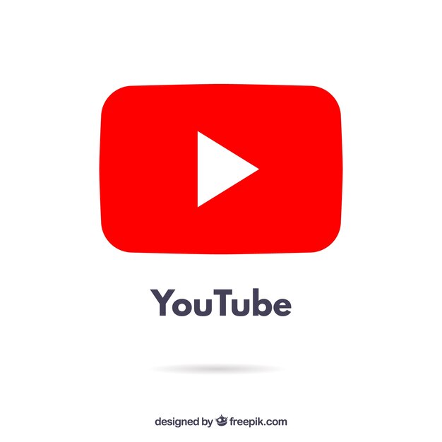 Icône de lecteur Youtube avec un design plat