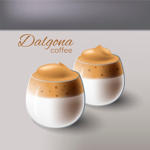 Vecteur gratuit illustration de café dalgona