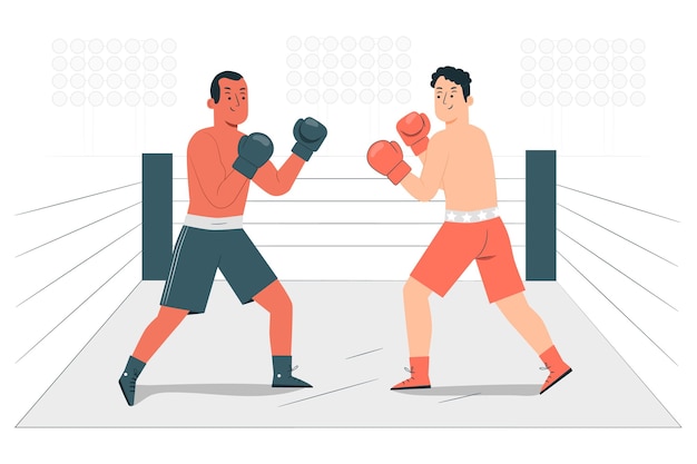 Vecteur gratuit illustration de concept de boxe