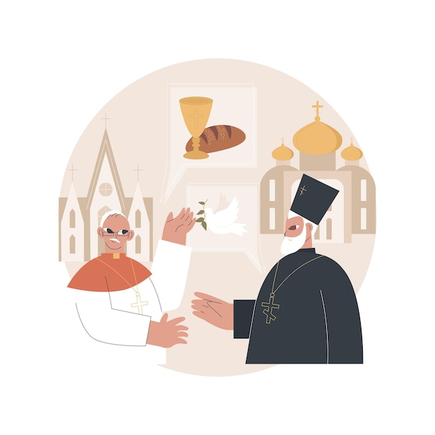 Vecteur gratuit illustration de concept de dialogue interreligieux