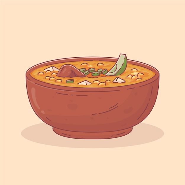 Illustration de délicieux locro dessiné à la main