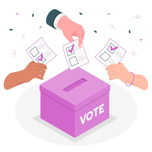 Vecteur gratuit illustration du concept d'élections