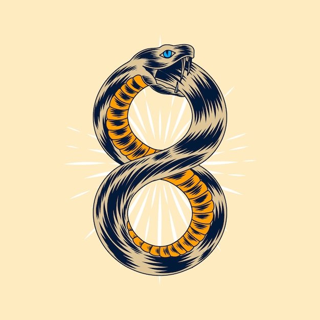 Vecteur gratuit illustration du symbole ouroboros