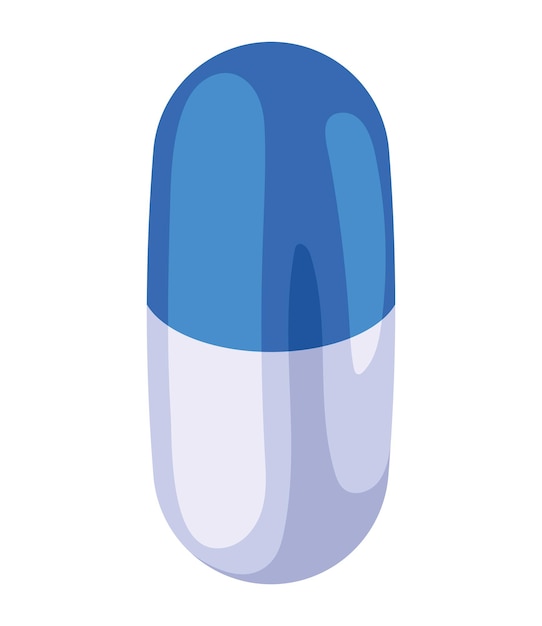 Vecteur gratuit illustration isolée de la conception de la capsule médicale