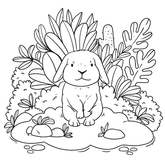 Vecteur gratuit illustration de livre de coloriage