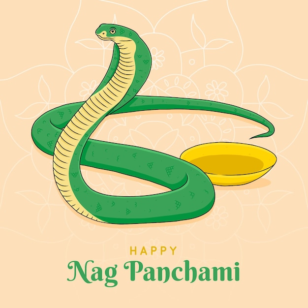 Illustration de panchami nag dessiné à la main