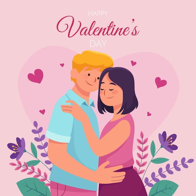 Vecteur gratuit illustration plate de la saint-valentin