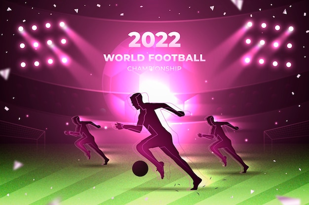 Vecteur gratuit illustration réaliste du championnat du monde de football