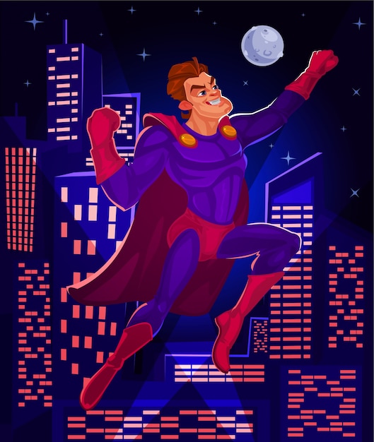 Vecteur gratuit illustration vectorielle d&#39;un superman