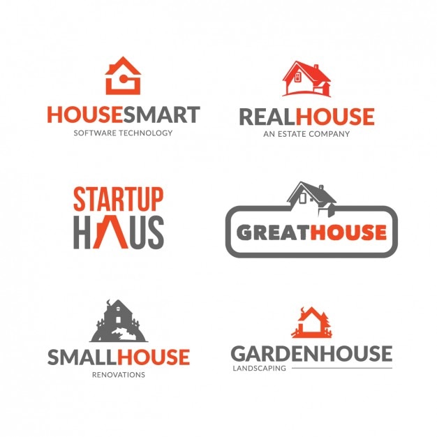 Vecteur gratuit immobilier logo collection