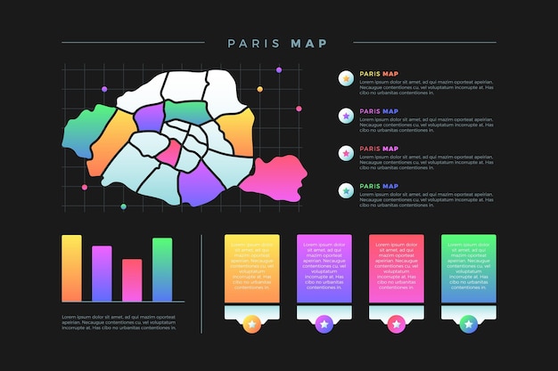 Infographie de la carte de Paris