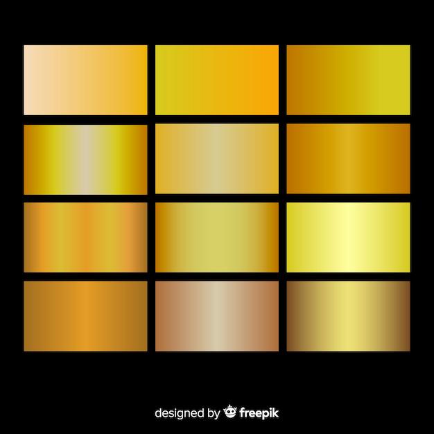 Jeu de dégradé de texture métallique doré