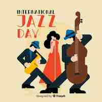 Vecteur gratuit journée internationale de jazz