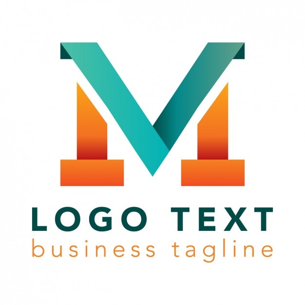 Lettre M logo, couleurs vives